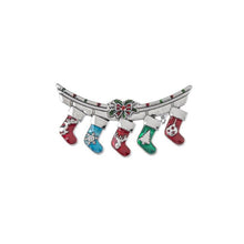 Load image into Gallery viewer, Season's Greetings Jewelry Pins - Stockings, Train or Santa