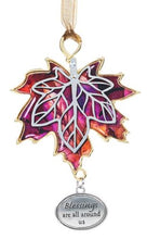 Load image into Gallery viewer, Ganz Metal Maple Leaf Fall Ornaments with Gratitude Sayings - Varied