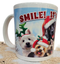 Load image into Gallery viewer, "Smile! It's Christmas" Dog Mug from Leanin' Tree