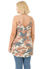 Load image into Gallery viewer, Camouflage Front & Back Reversible Spaghetti Cami Top - Almond