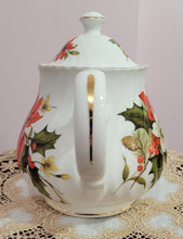 Load image into Gallery viewer, Poinsettia & Pine English Bone China Teapot