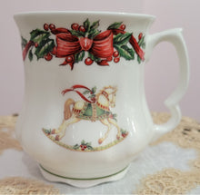 Load image into Gallery viewer, Christmas Rocking Horse English Bone China Mug