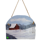 Load image into Gallery viewer, Snow Scene Hand-Painted Slate - Christmas
