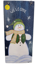 Load image into Gallery viewer, Welcome Hand-Painted Wall Hanging - Snowman