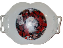 Load image into Gallery viewer, Victorian Santa Fine Porcelain Tray with Handles