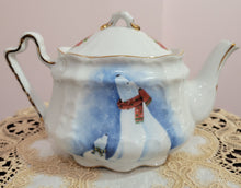Load image into Gallery viewer, Christmas Seals 3 Cup Teapot - Fine Porcelain