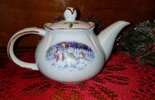 Load image into Gallery viewer, Christmas Snowman Teapot - Fine Porcelain