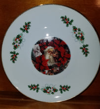 Load image into Gallery viewer, Victorian Santa Plate - Fine Porcelain