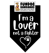 Load image into Gallery viewer, I'm a Lover not a Fighter Bandana - FunDog Bandana's - Assorted Colors