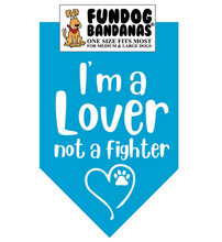 Load image into Gallery viewer, I'm a Lover not a Fighter Bandana - FunDog Bandana's - Assorted Colors