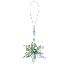 Load image into Gallery viewer, Ganz Kissing Krystals Winter Ice Teeny Snowflake Ornament - Iced