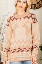 Load image into Gallery viewer, Reindeer Sweater Top - Plus