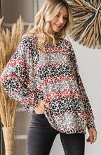 Load image into Gallery viewer, Ombre Cheetah Print Round Neck Sweater