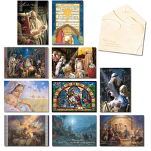 Load image into Gallery viewer, The Christmas Story Boxed Christmas Card Assortment - Leanin' Tree