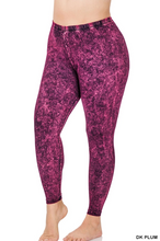 Load image into Gallery viewer, Mineral Wash Cotton Leggings - Dark Plum