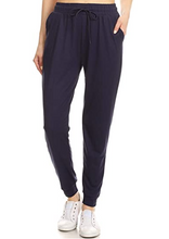 Load image into Gallery viewer, Navy Plus Size Joggers