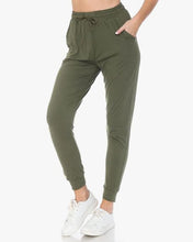 Load image into Gallery viewer, Olive Premium Plus Size Joggers