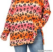 Load image into Gallery viewer, Jacquard Leopard Print Long Sleeve V-Neck Tunic Top