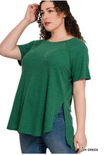 Load image into Gallery viewer, Dark Green Baby Waffle Top - Plus