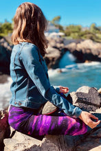 Load image into Gallery viewer, Purple Star Dust - Galaxy Leggings