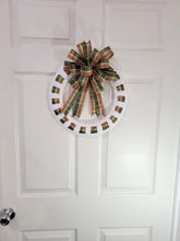 Load image into Gallery viewer, Christmas Green Plaid Ribbon Wreath - Holiday Wreath - Christmas Door Hanger