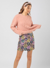 Load image into Gallery viewer, Sequin Fitted Mini Skirt - Cream Floral