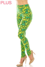 Load image into Gallery viewer, Paddy Perfection Shamrock Plus Size Leggings - St. Patrick's Day Leggings