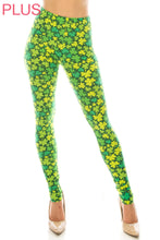Load image into Gallery viewer, Paddy Perfection Shamrock Plus Size Leggings - St. Patrick's Day Leggings