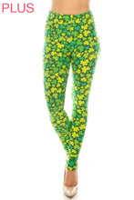 Load image into Gallery viewer, Paddy Perfection Shamrock Plus Size Leggings - St. Patrick's Day Leggings