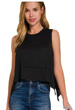 Load image into Gallery viewer, Black Shark Bite Crop Top