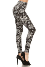Load image into Gallery viewer, Snowflakes - Plus Size Premium Leggings