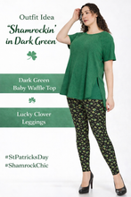 Load image into Gallery viewer, Lucky Clover Curvy Plus Size Leggings - St. Patrick's Day