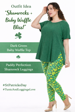 Load image into Gallery viewer, Paddy Perfection Shamrock Plus Size Leggings - St. Patrick's Day Leggings