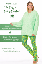 Load image into Gallery viewer, Paddy Perfection Shamrock Plus Size Leggings - St. Patrick's Day Leggings