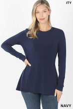 Load image into Gallery viewer, Navy A-Line Long Sleeve Top