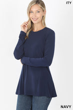 Load image into Gallery viewer, Navy A-Line Long Sleeve Top