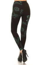 Load image into Gallery viewer, Turquoise Coral Curvy Plus Leggings