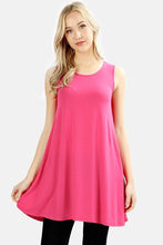 Load image into Gallery viewer, Fuschia Sleeveless Flair Top