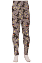 Load image into Gallery viewer, Cat Magic Kids Halloween Leggings
