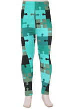 Load image into Gallery viewer, Puzzle Pieces - Kids Leggings