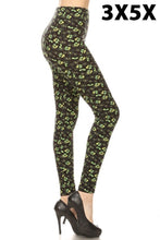Load image into Gallery viewer, Lucky Clover Curvy Plus Size St. Patrick's Day Leggings