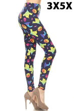Load image into Gallery viewer, Monster Mash Curvy Plus Size Halloween Leggings