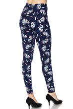 Load image into Gallery viewer, Bon Voyage - Red, White & Blue Leggings