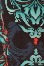 Load image into Gallery viewer, Damask Skulls Curvy Plus Leggings