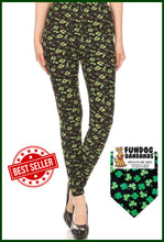 Load image into Gallery viewer, Mom & Me Lucky Clover Leggings & Bandana for Dogs/Cats - St. Patrick's Day