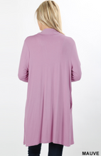 Load image into Gallery viewer, Drape Cardigan - Mauve
