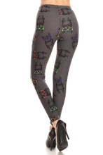 Load image into Gallery viewer, Back view of these adorable leggings, showing the French Bulldogs wearing different colored sunglasses. Pink, green, orange and blue sunglasses.