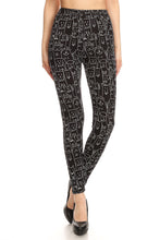 Load image into Gallery viewer, Love your Fur Babies in these delightful black and white leggings.
