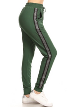 Load image into Gallery viewer, Green Stripe Premium Joggers