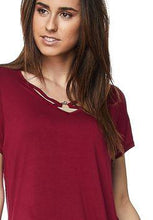 Load image into Gallery viewer, Wine Strappy Tunic Top